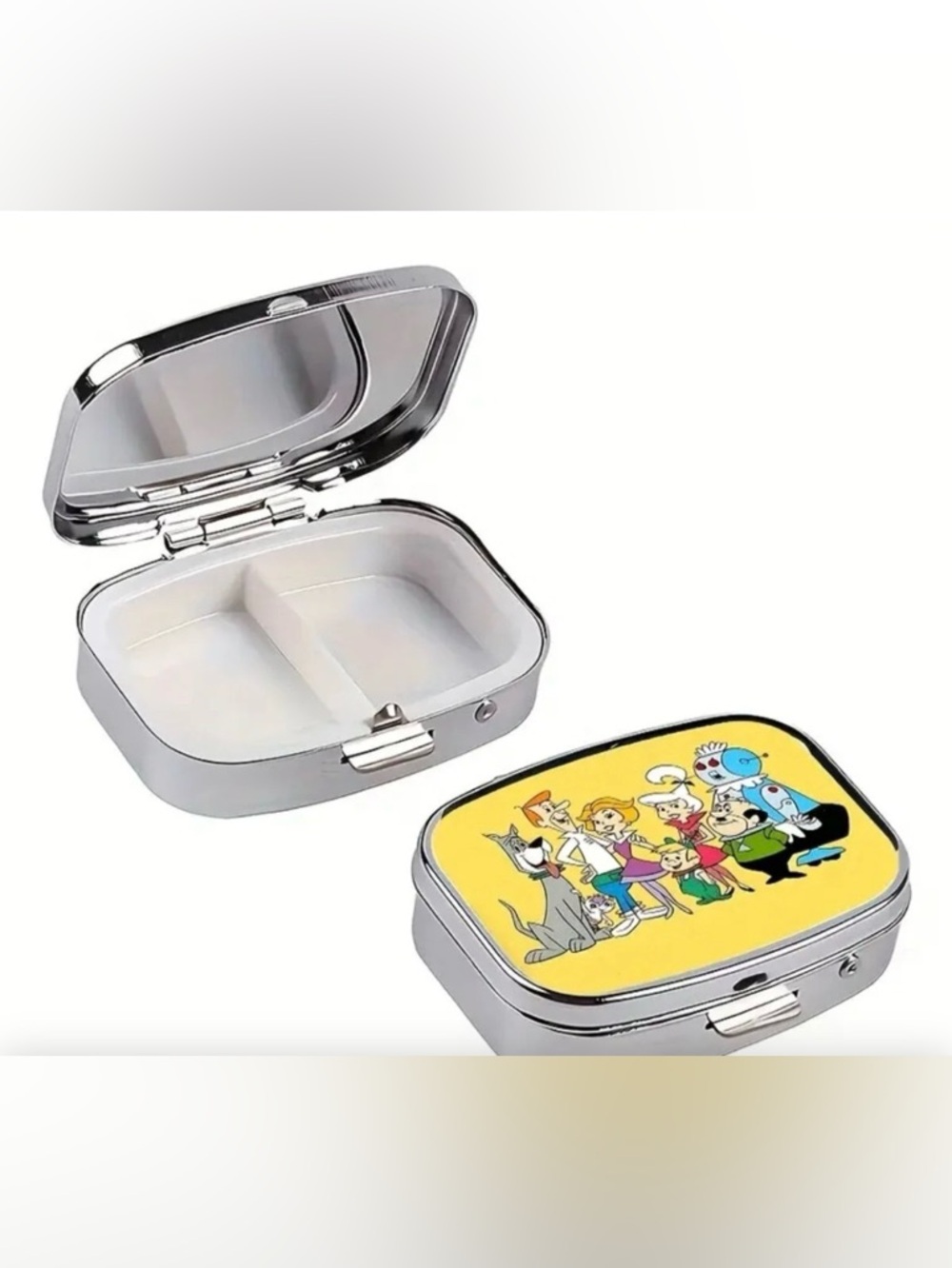 Character Inspired Pill Organizer 2-Compartment Compact Pill Case New - Picture 5 of 6